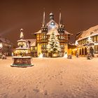 Panorama Rathaus Wernigerode im Winter