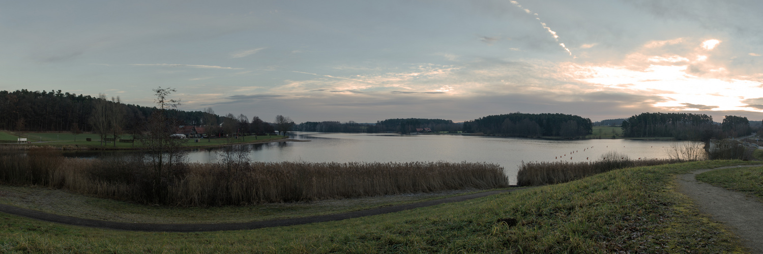 Panorama Rothsee Morgens 28.12.13