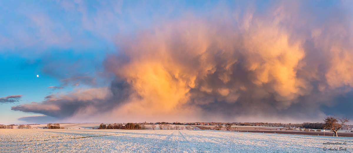 Panorama Schauer im Abendlicht