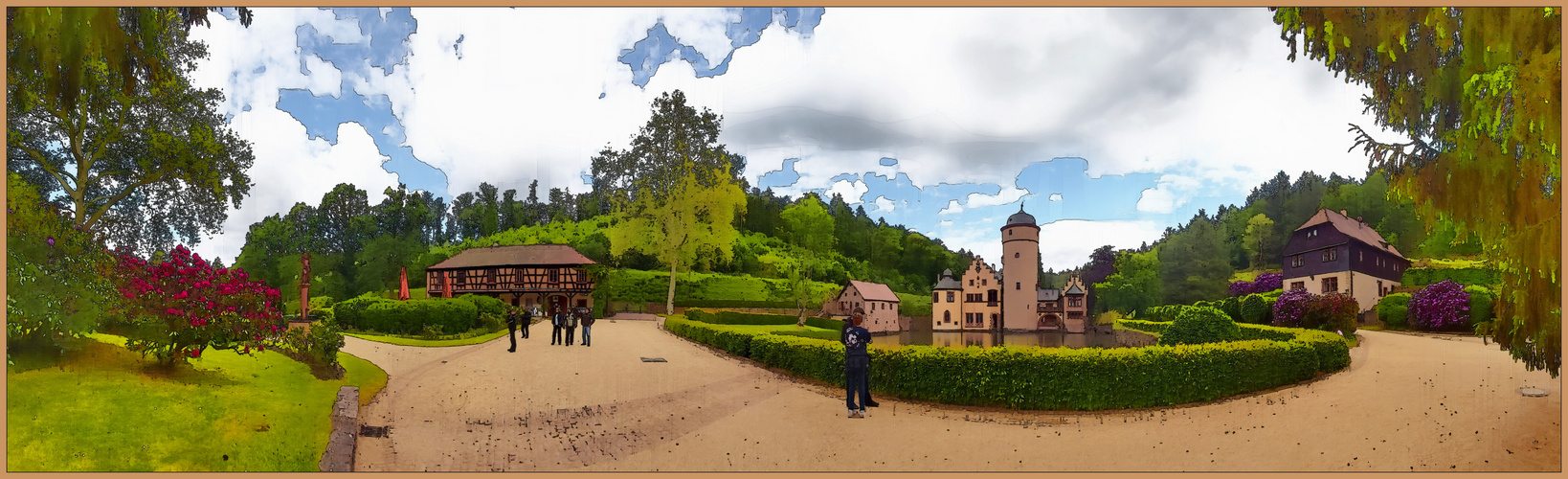 Panorama Schloss Mespelbrunn ©