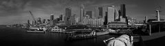 Panorama Seattle B&W