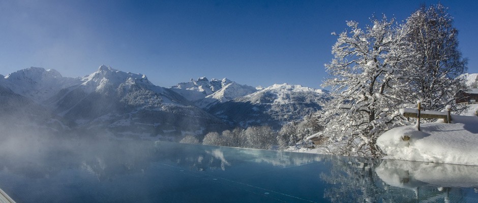 Panorama Sky Pool im Winter