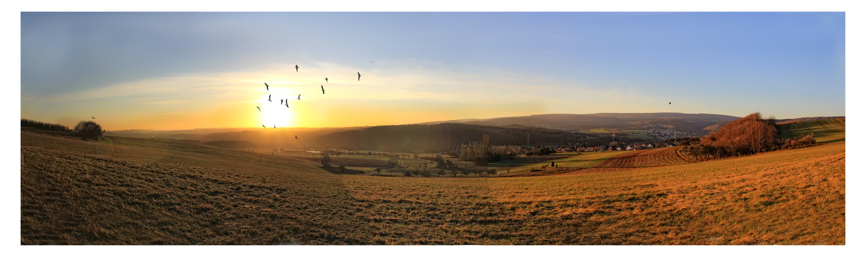 Panorama Sonnenuntergang