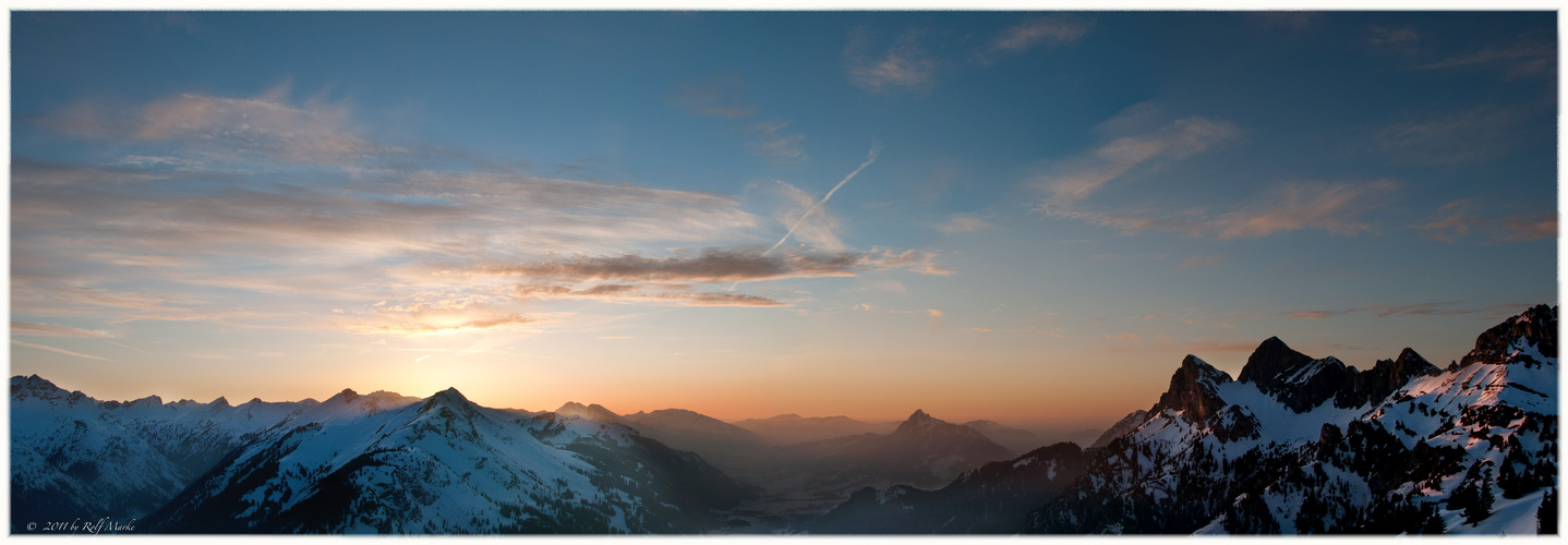 Panorama Sonnenuntergang