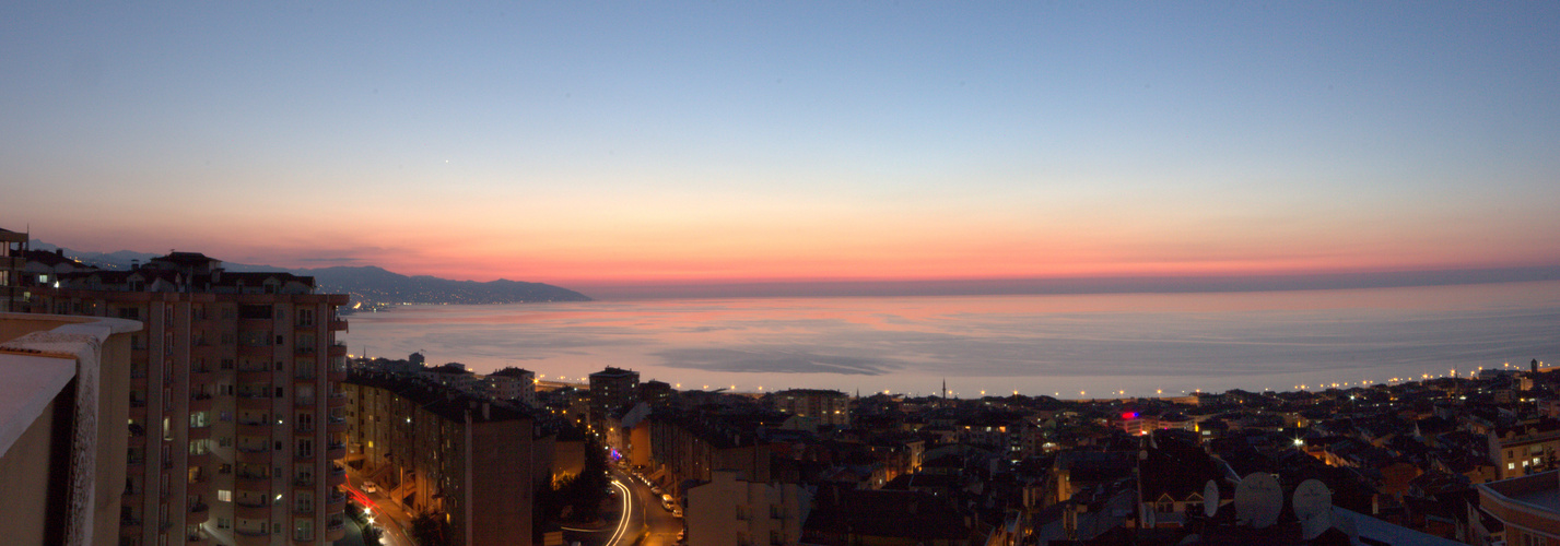 Panorama Sonnenuntergang in Trabzon