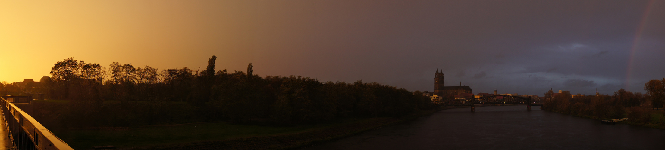 Panorama Sternbrücke Magdeburg