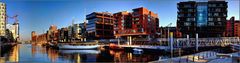 Panorama -  Traditionsschiffhafen in der Hafen City Hamburg