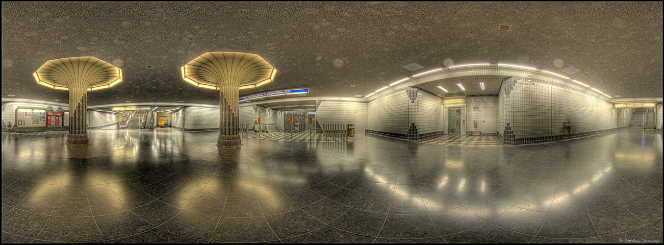 Panorama U-Bahn Bochum Bergbaumuseum HDR