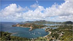 Panorama über die beiden Naturhäfen English Harbour