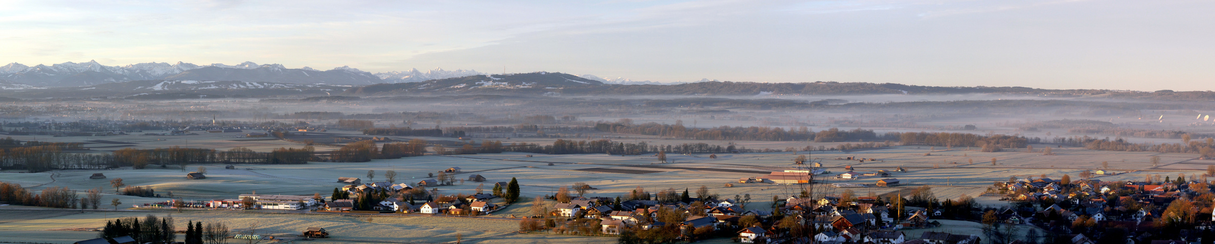 Panorama über Weilheim und Pähl vom Hirschberg aus