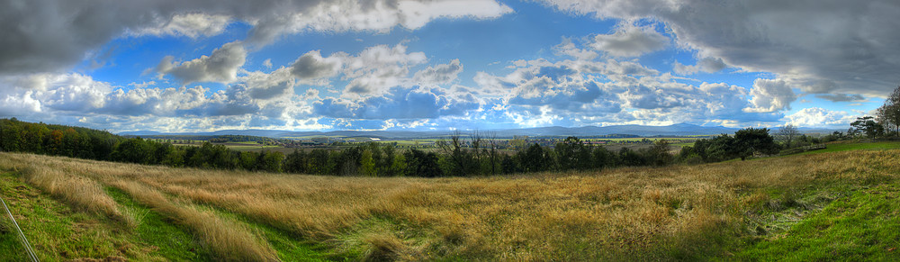 Panorama Versuch , Boxberg Gotha " Blick zum Inselsberg "