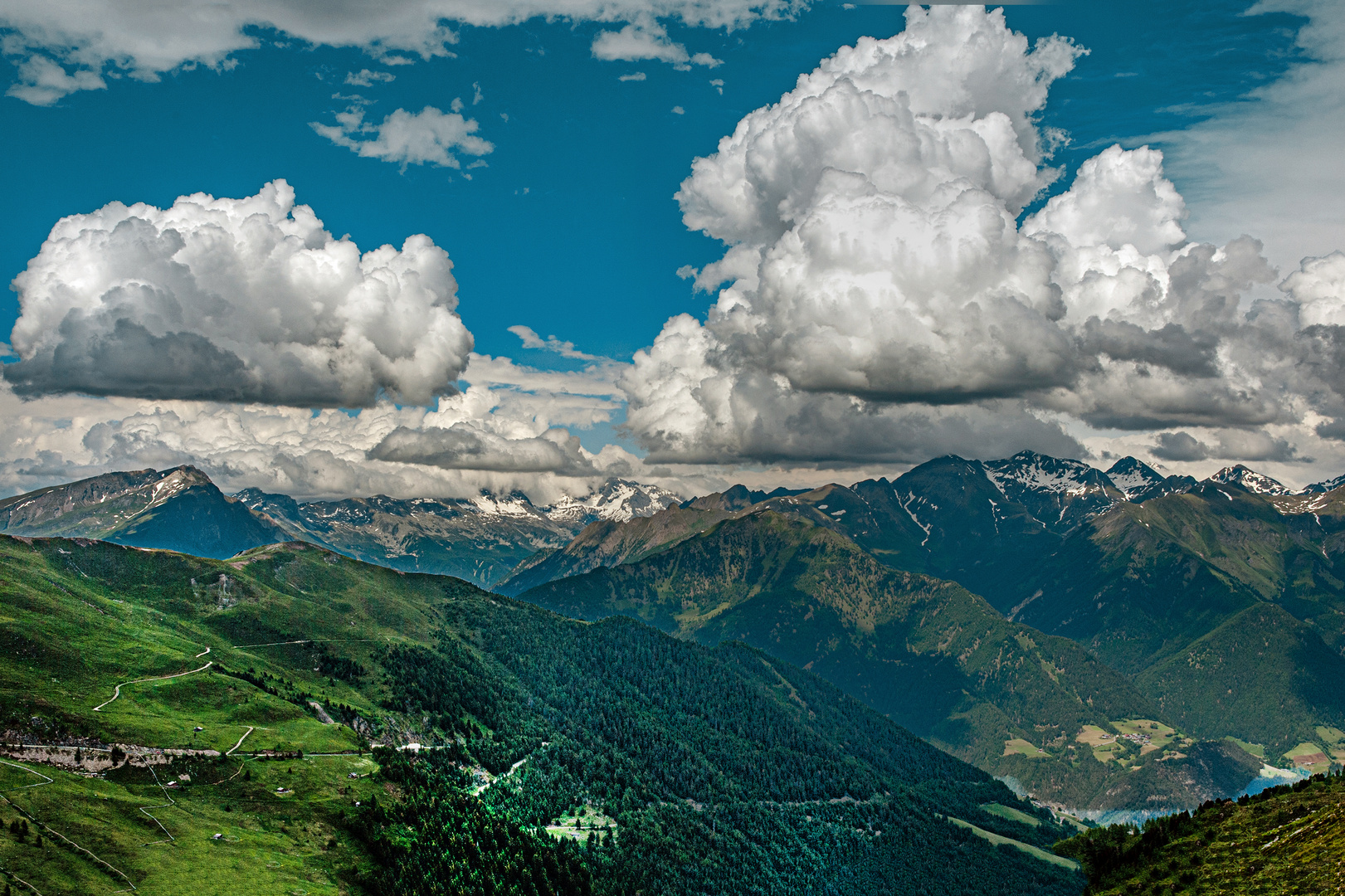 Panorama view at Passo die Pennes