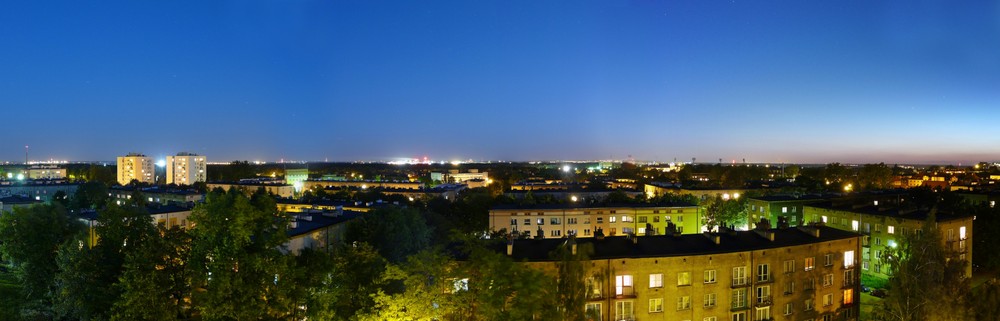 Panorama - View from my window at night