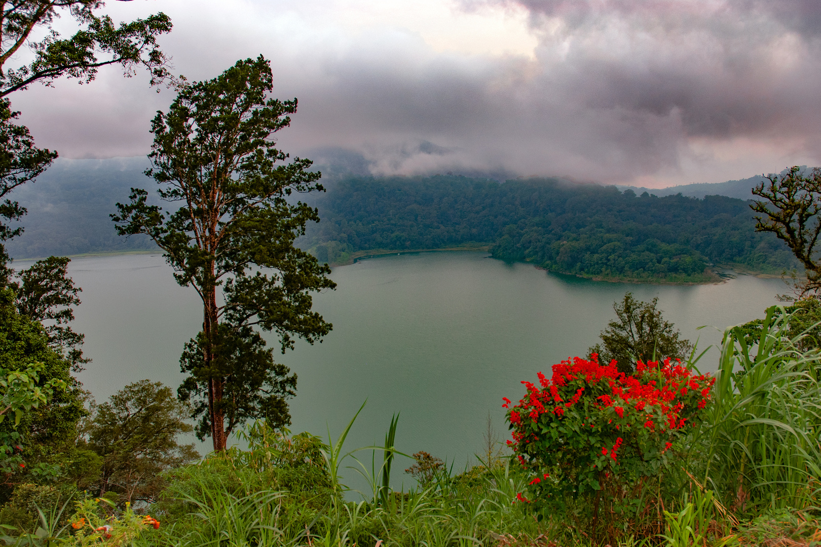 Panorama view to Danau Buyan