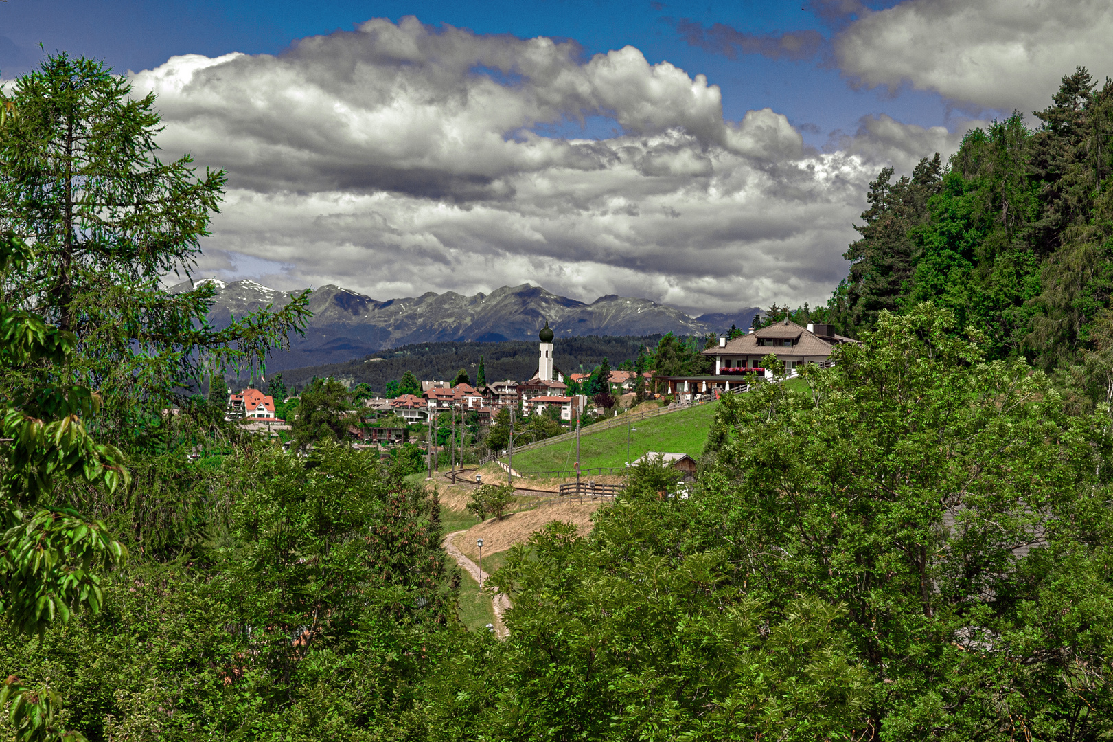 Panorama view to Sobre Bolzano