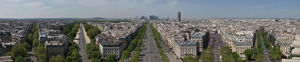 Panorama vom Arc-de-Triomphe...