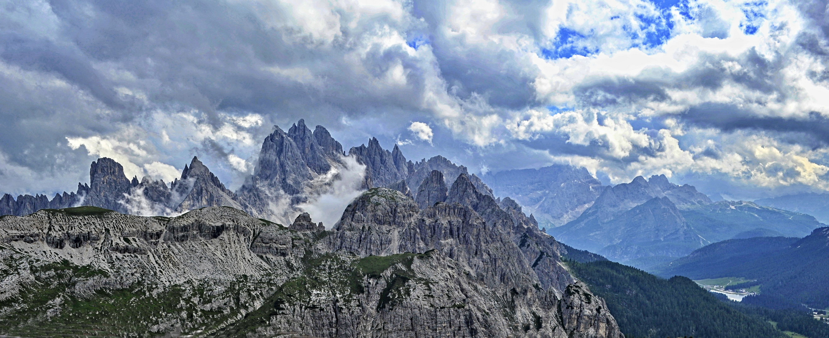 Panorama vom Auronzo Parkplatz