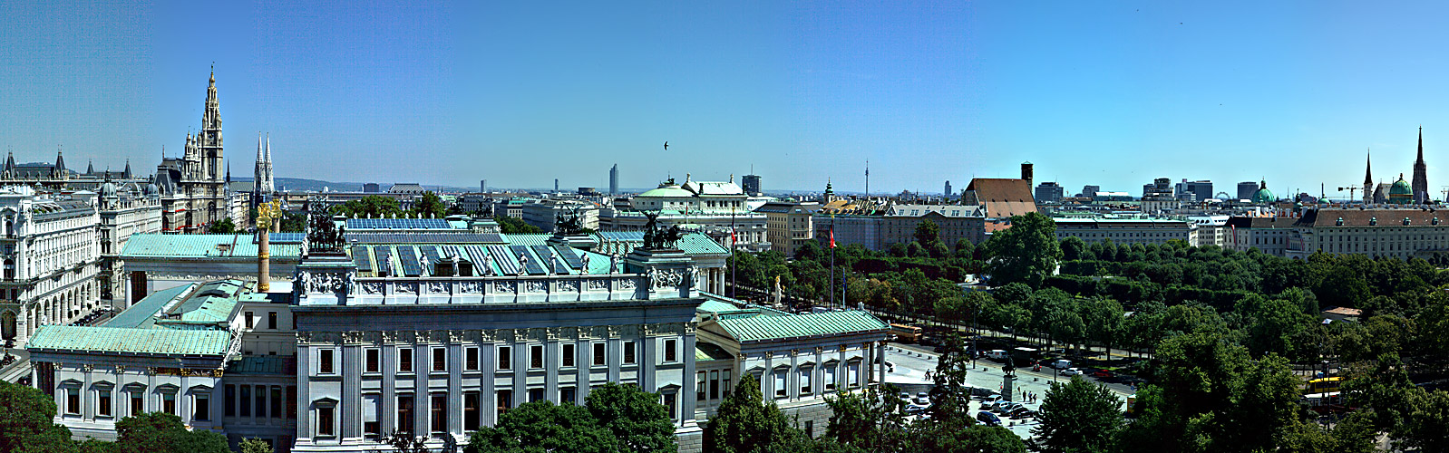 Panorama vom Cafe Justizpalast