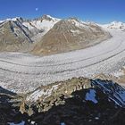 Panorama vom Eggishorn bei Fiesch im Kt. Wallis