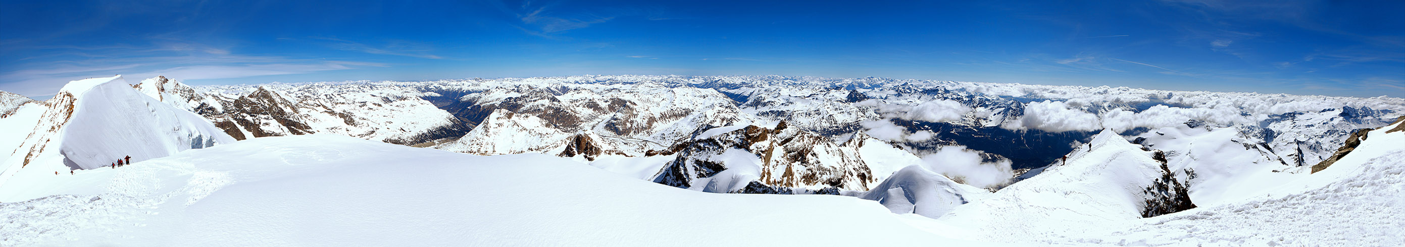 Panorama vom Gipfel des Piz Palü