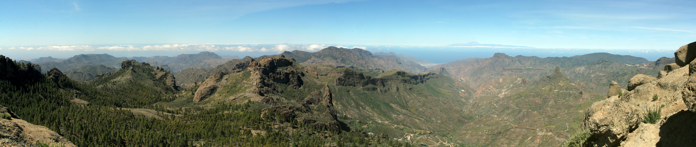 Panorama vom Gipfel des Roque Nublo