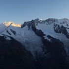 Panorama vom Gornergrat im letzten Abendlicht