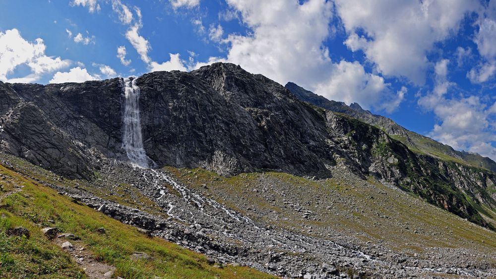 Panorama vom Habachtal - Wasserfall