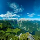 Panorama vom Jenner über den Königsee mit Watzmann und Steinernem Meer - Berchtesgaden, Berchtesgad