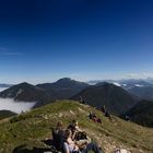Panorama vom Jochberg bei Nebel