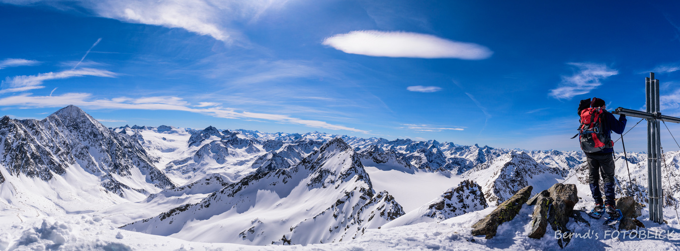 Panorama vom Längentaler Weißer Kogel (3217 m)