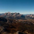 Panorama vom Lagazuoi Richtung Westen zum Grödener Joch