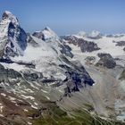 Panorama vom Matterhorn - Dent d' Herens - Mt. Blanc zum Grand Combin