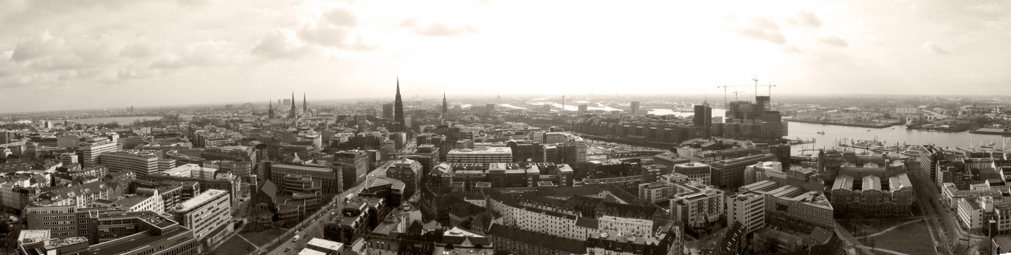 Panorama vom Michel in Hamburg