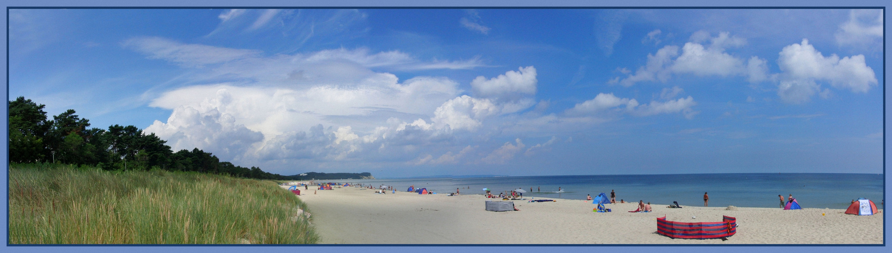 Panorama vom Nordstrand in Göhren