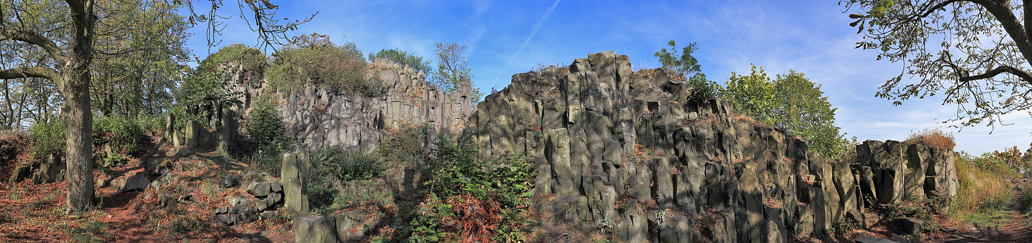 Panorama vom Ostry Gipfel in Böhmen vom 16.09. 2018 und...