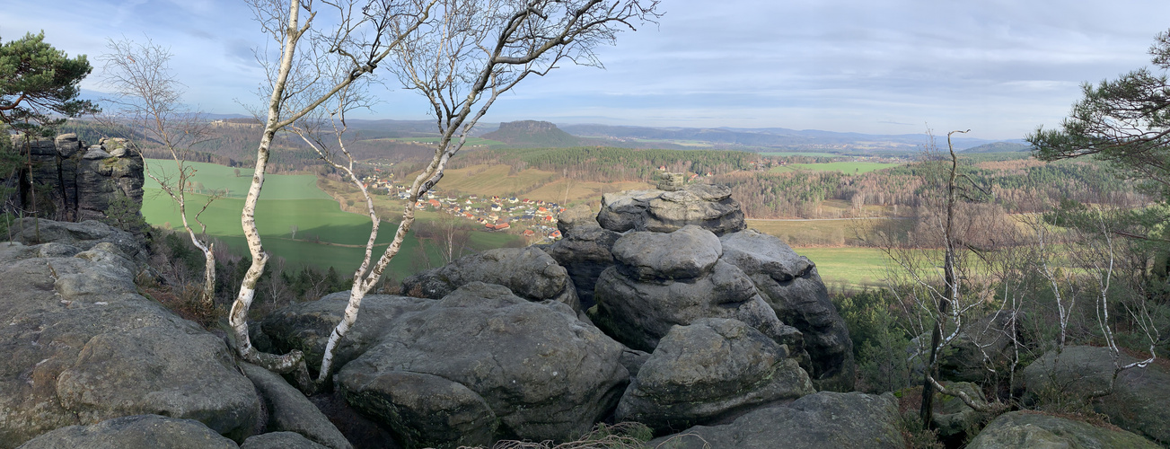 Panorama vom Pfaffenstein/Sächsische Schweiz