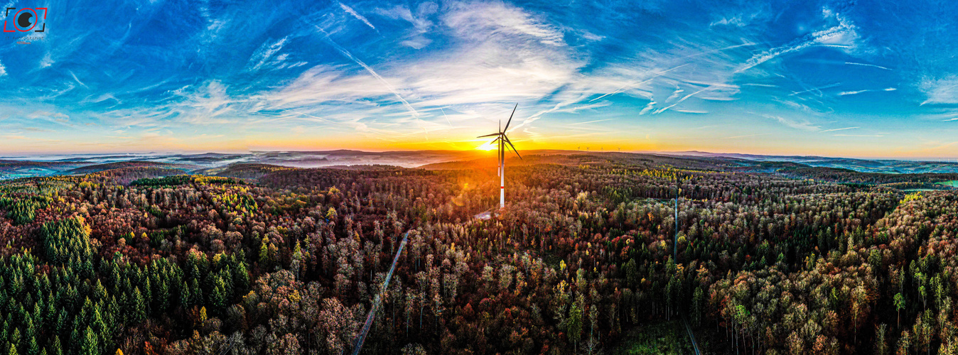 Panorama vom Sonnenaufgang 