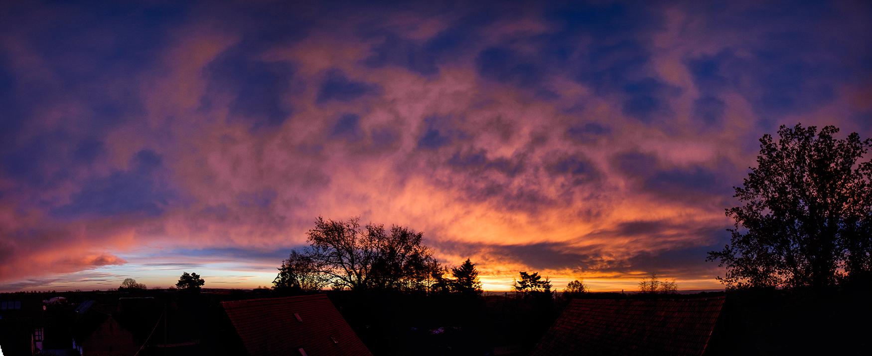 Panorama vom Sonnenaufgang heute Morgen