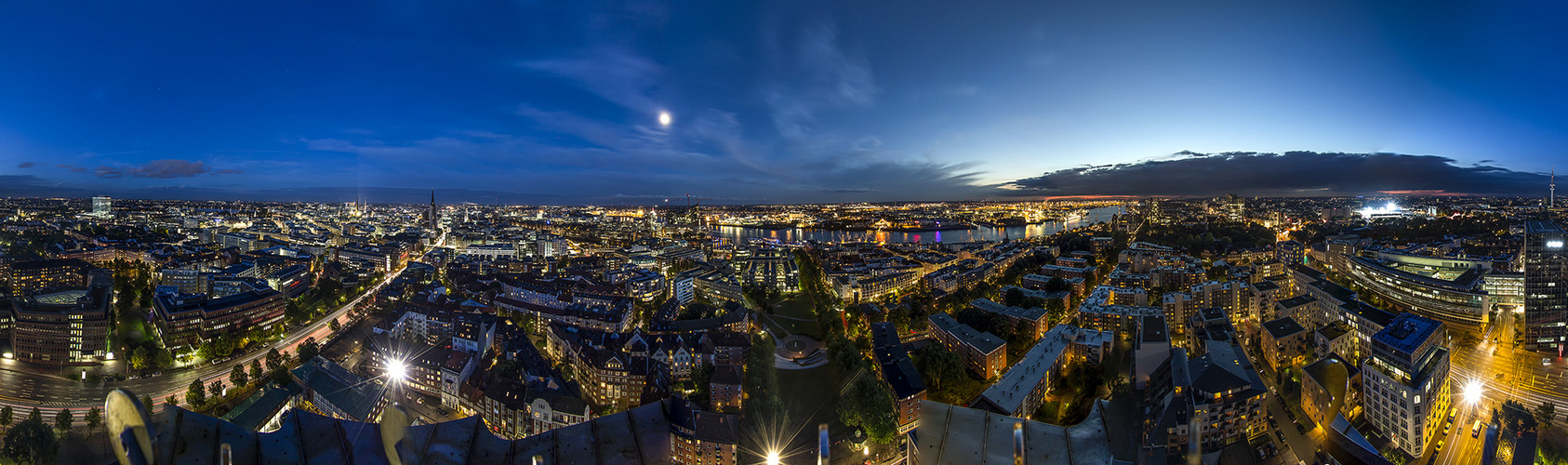 Panorama vom St. Michel, Hamburg