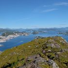 Panorama vom Sukkertoppen, Ålesund, Norwegen, aus Richtung Landesinnere