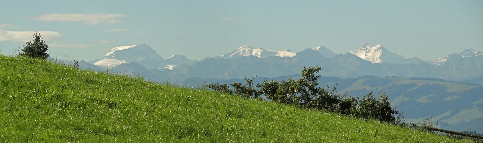 Panorama vom Tödi über Clariden zum Chammlistock