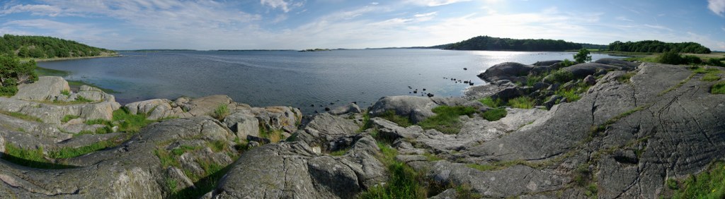 Panorama vom Ufer vor Slott Tjolöholm