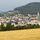 Panorama von Annaberg Buchholz, fotografiert von der Dörfeler Höhe aus