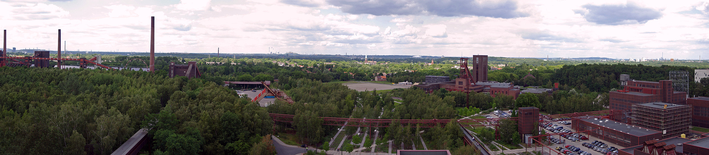 Panorama von der Aussichtsplattform im Zollverein