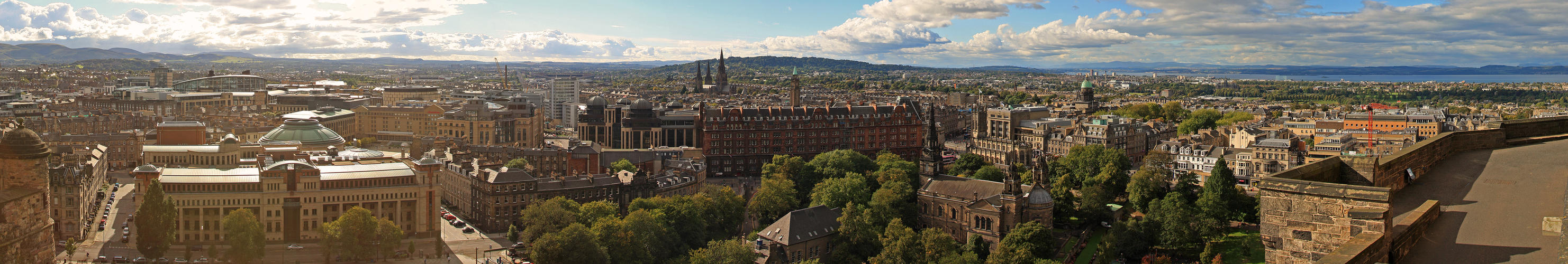 Panorama von der Burg in Edinburgh