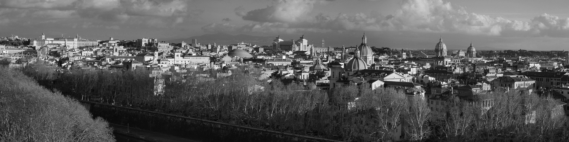 Panorama von der Engelsburg_Schwarz-Weiß