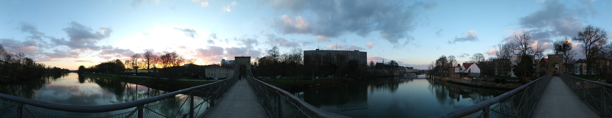 Panorama von der Fuldabrücke