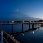 Panorama von der Heringsdorfer Seebrücke und Heringsdorf 08.11.2013 bei Sonnenuntergang