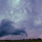 Panorama von der heutigen Gewitterfront in Bayern