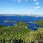 Panorama von der Insel Mijet auf das Festland Kroatiens